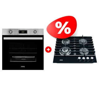 Комплект Встраиваемая варочная панель Газ ARG JK4-C6003 + Встраиваемый духовой шкаф ARG MFA 627 Inox 