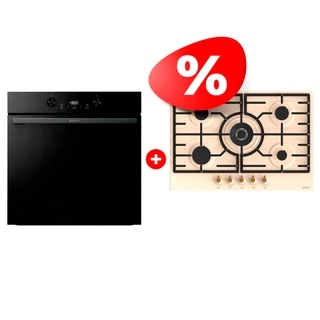 Комплект Газовая варочная поверхность Gorenje GW7C51CLI + Встраиваемый духовой шкаф Gorenje BOS6737E05DBG 