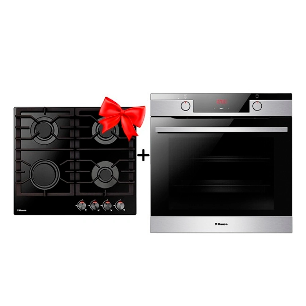 Жиынтық Hansa газ пісіру беті BHKS610301 + Встраиваемый духовой шкаф Hansa BOEIS694655 