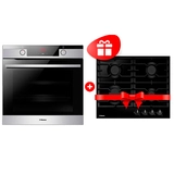 Комплект Газовая варочная поверхность Hansa BHGS630301 + Встраиваемый духовой шкаф Hansa BOEIS694655 