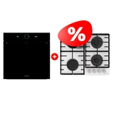 Комплект Газовая варочная поверхность Gorenje GT642AXW + Встраиваемый духовой шкаф Gorenje BOS6737SYB 