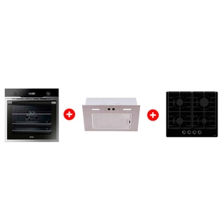 Жиынтық Haier газ пісіру беті HHX-G64CNB + Haier ауа сорғышы HVX-BI662X + Haier кіріктірілген тұмшапеш HOD-PM08VGBX 