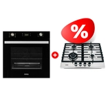 Комплект Встраиваемая варочная панель Газ ARG JK4-S6019 + Встраиваемый духовой шкаф ARG MFA 627 Black 