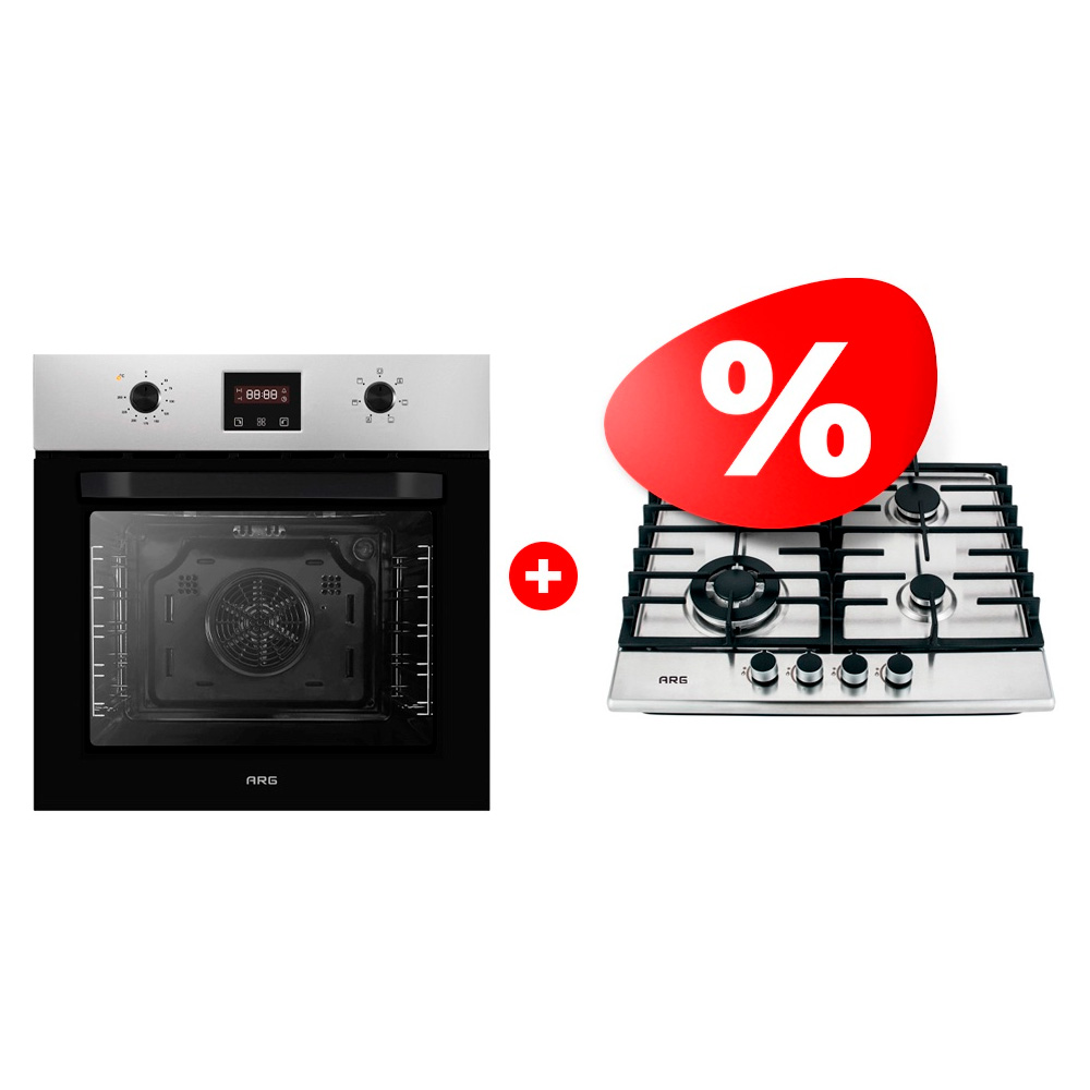 Комплект Встраиваемая варочная панель Газ ARG JK4-S6019 + Встраиваемый духовой шкаф ARG AD7006S05 