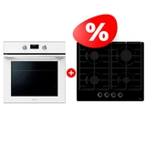 Комплект Газовая варочная поверхность Haier HHX-G64CNB + Встраиваемый духовой шкаф Haier HOQ-K5AAN3GW 