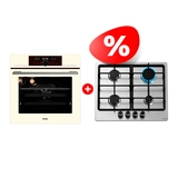 Комплект Газовая варочная поверхность Haier HHX-M64CNX + Встраиваемый духовой шкаф Haier HOX-FP5RACG 