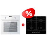 Комплект Газовая варочная поверхность Haier + Встраиваемый духовой шкаф Haier HHX-G64CNB + HOY-P09NCGW