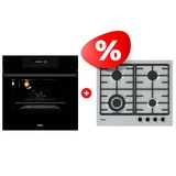 Комплект Газовая варочная поверхность Haier  + Встраиваемый духовой шкаф Haier HHX-M64CWFX + HOX-FP3AGB