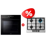 Комплект Газовая варочная поверхность Haier + Встраиваемый духовой шкаф Haier HHX-M64CNX + HOQ-F6QSN3GB