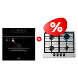 Комплект Газовая варочная поверхность Haier HHX-M64CNX + Встраиваемый духовой шкаф Haier HOX-FP3AGB 