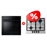 Комплект Газовая варочная поверхность Haier HHX-M64CNX + Встраиваемый духовой шкаф Haier HOQ-K4AAN3GB 