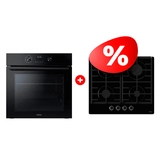 Комплект Газовая варочная поверхность Haier HHX-G64CNB + Встраиваемый духовой шкаф Haier HOQ-K4AAN3GB 