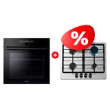 Комплект Газовая варочная поверхность Haier HHX-M64CNX + Встраиваемый духовой шкаф Haier HOQ-F6QAN3GB 