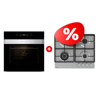 Жиынтық Газовая варочная панель Gorenje GW641XHF + Gorenje кіріктірілетін электр пеші BSA6737ORAB 