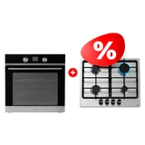 Комплект Газовая варочная поверхность Haier HHX-M64CNX + Встраиваемый духовой шкаф Haier HOQ-K4AAN3BX 