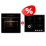 Комплект Газовая варочная панель Gorenje GTW641AKB + Встраиваемый духовой шкаф Gorenje BO6737E02BG 