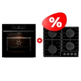 Комплект Газовая варочная поверхность Gorenje GT642AB + Встраиваемый духовой шкаф Gorenje BO6737E02BG 