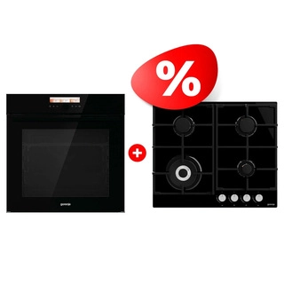 Комплект Газовая варочная панель Gorenje GTW641AKB + Встраиваемый духовой шкаф Gorenje BOP798S37BG 