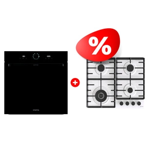 Комплект Газовая варочная поверхность Gorenje GW642SYW + Встраиваемый духовой шкаф Gorenje BOS6737SYB