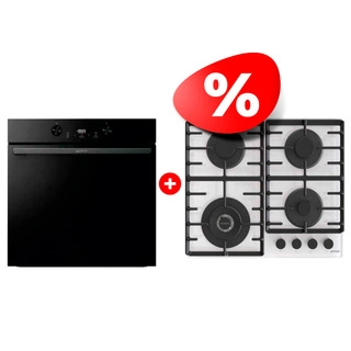 Комплект Газовая варочная поверхность Gorenje GTW642SYW + Встраиваемый духовой шкаф Gorenje BOS6737E05DBG