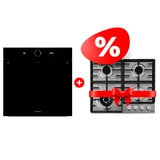 Комплект Газовая варочная поверхность Gorenje GW642ABX + Встраиваемый духовой шкаф Gorenje BOS6737SYB