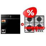 Жиынтық Gorenje газды пісіру беті GTW642SYW + Gorenje кіріктірілетін электр пеші GO66E PIZZA350C 