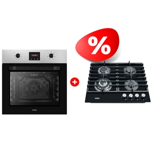 Комплект Встраиваемая варочная панель Газ ARG JK4-C6003 + Встраиваемый духовой шкаф ARG AD7006S05
