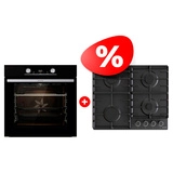 Комплект Газовая варочная поверхность Gorenje G642AB + Встраиваемый духовой шкаф Gorenje BOSX6737E03B