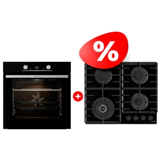 Жиынтық Gorenje газды пісіру беті GTW642SYB + Встраиваемый духовой шкаф Gorenje BOSX6737E03B 