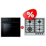 Комплект Газовая варочная поверхность Haier HHX-M64CWFX + Встраиваемый духовой шкаф Haier HOQ-K5AAN3GB