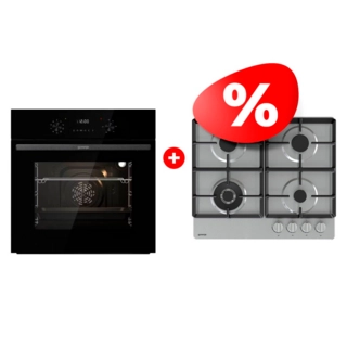 Жиынтық Газовая варочная панель Gorenje GW641XHF + Gorenje кіріктірілген тұмшапеш BO6737E02NBG  - фото 2