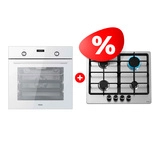 Жиынтық Haier газ пісіру беті HHX-M64CNX + Встраиваемый духовой шкаф Haier HOY-P09NCGW 