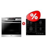Комплект Газовая варочная поверхность Hansa BHGS630301 + Встраиваемый духовой шкаф Hansa BOEI698699 