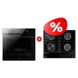 Комплект Газовая варочная поверхность Hansa BHKS671830 + Встраиваемый духовой шкаф Hansa BOEBS696677 