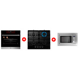 Комплект Газовая варочная поверхность Haier HHX-G64CNB + Встраиваемая микроволновая печь Haier HMX-BDG259LX + Встраиваемый духовой шкаф Haier HOX-FP5RABX 