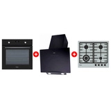 Комплект Газовая варочная поверхность Haier HHX-M64CWFX + Вытяжка Haier HVX-W692GB + Встраиваемый духовой шкаф Haier HOX-P06HGB 