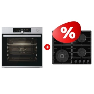 Комплект Встраиваемая варочная панель Газ Gorenje GTW641BHF + Встраиваемый духовой шкаф Gorenje BSA6747A04X 