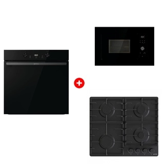 Комплект Встраиваемая варочная панель Gorenje G641BHF + Встраиваемая микроволновая печь Gorenje BM201AG1BG + Духовой шкаф Gorenje BOS6737E20FBG 