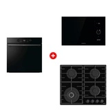 Комплект Встраиваемая варочная панель Газ Gorenje GTW641BHF + Встраиваемая микроволновая печь Gorenje BM235G1SYB + Встраиваемый духовой шкаф Gorenje BOS6737E05DBG 