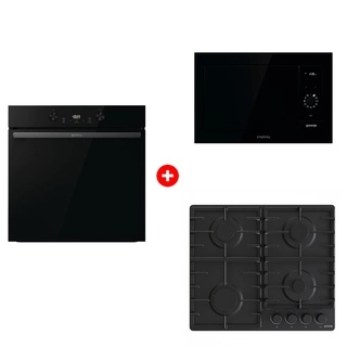 Комплект Встраиваемая варочная панель Gorenje G641BHF + Встраиваемая микроволновая печь Gorenje BM235G1SYB + Духовой шкаф Gorenje BOS6737E20FBG 