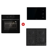 Комплект Встраиваемая варочная панель Gorenje G641BHF + Встраиваемая микроволновая печь Gorenje BM235G1SYB + Встраиваемый духовой шкаф Gorenje BO6737E02NBG 