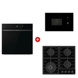 Комплект Встраиваемая варочная панель Газ Gorenje GTW641BHF + Встраиваемая микроволновая печь Gorenje BM201AG1BG + Духовой шкаф Gorenje BOS6737E20FBG 