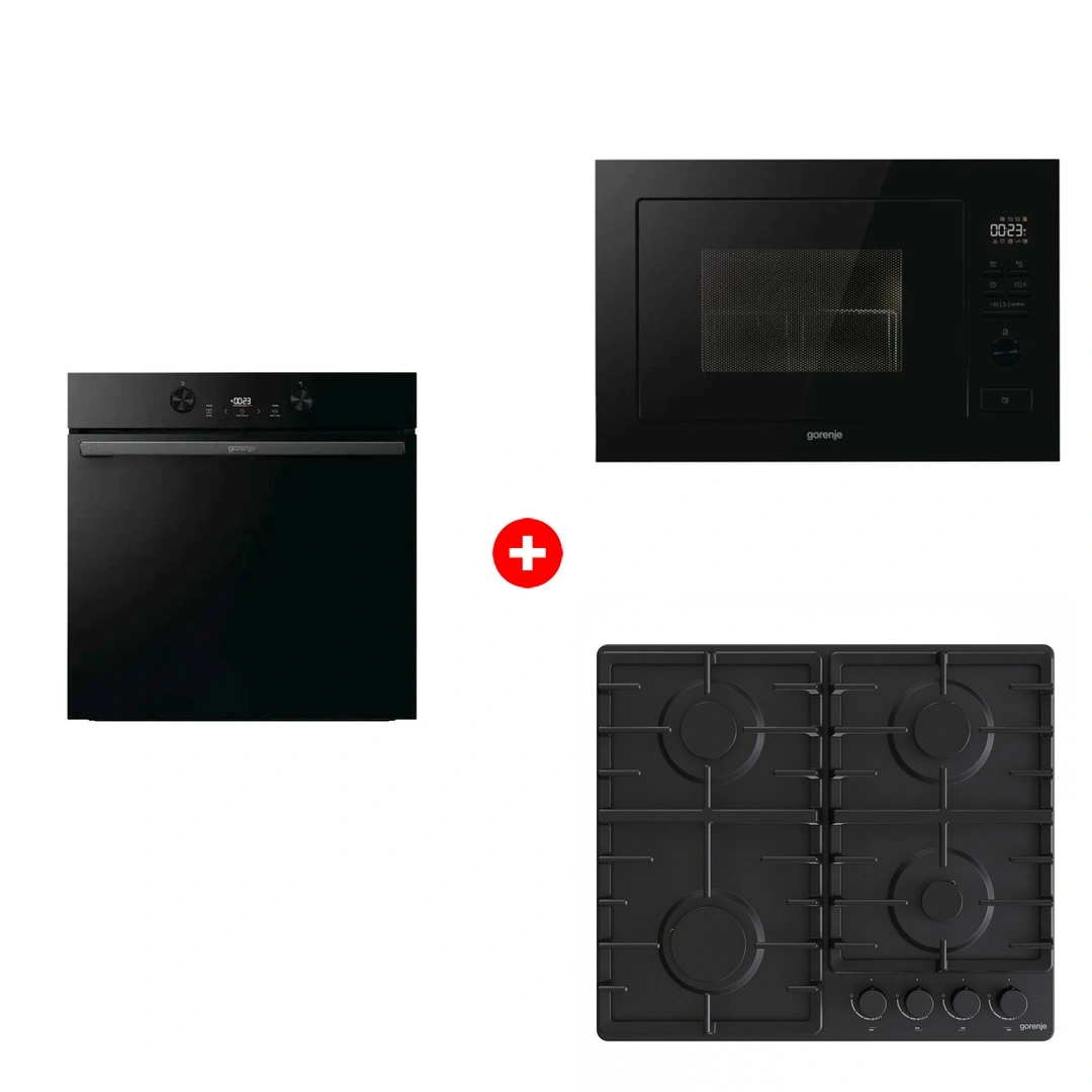 Жиынтық Встраиваемая варочная панель Gorenje G641BHF + Встраиваемая микроволновая печь Gorenje BM251M2BG + Встраиваемый духовой шкаф Gorenje BOS6737E05DBG 