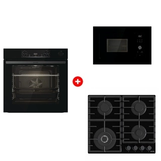 Комплект Встраиваемая варочная панель Газ Gorenje GTW641BHF + Встраиваемая микроволновая печь Gorenje BM201AG1BG + Встраиваемый духовой шкаф Gorenje BSA6737E15BG 