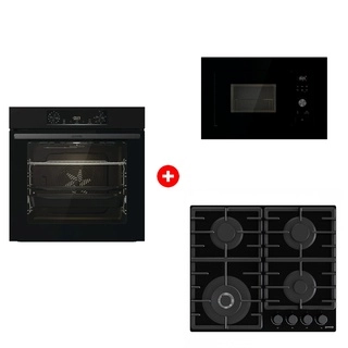 Комплект Встраиваемая варочная панель Газ Gorenje GTW641BHF + Встраиваемая микроволновая печь Gorenje BM201AG1BG + Встраиваемый духовой шкаф Gorenje BOS6737E06B 