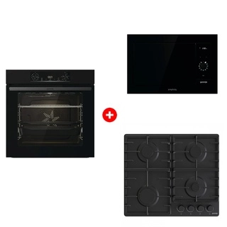 Жиынтық Встраиваемая варочная панель Gorenje G641BHF + Встраиваемая микроволновая печь Gorenje BM235G1SYB + Встраиваемый духовой шкаф Gorenje BOS6737E06B 