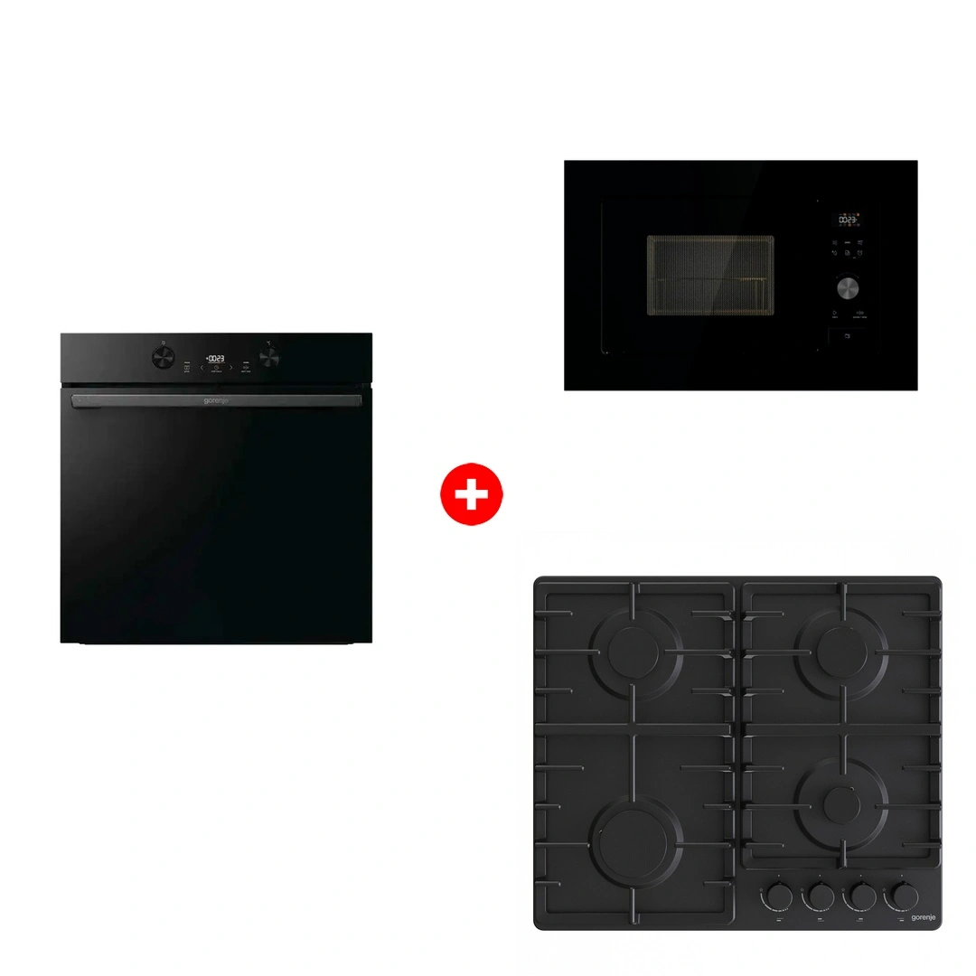 Жиынтық Встраиваемая варочная панель Gorenje G641BHF + Встраиваемая микроволновая печь Gorenje BM201AG1BG + Встраиваемый духовой шкаф Gorenje BOS6737E05DBG 