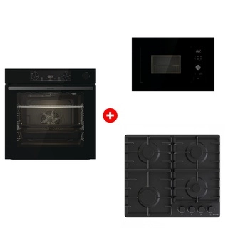 Жиынтық Встраиваемая варочная панель Gorenje G641BHF + Встраиваемая микроволновая печь Gorenje BM201AG1BG + Встраиваемый духовой шкаф Gorenje BSA6737E15BG 