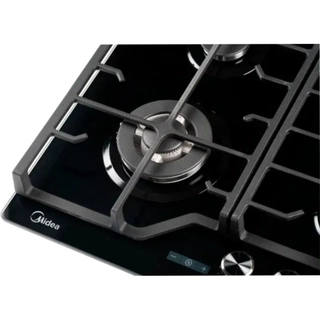Газовая варочная панель Midea MGEC9696T GB/(Easy Clean) Black - фото 3