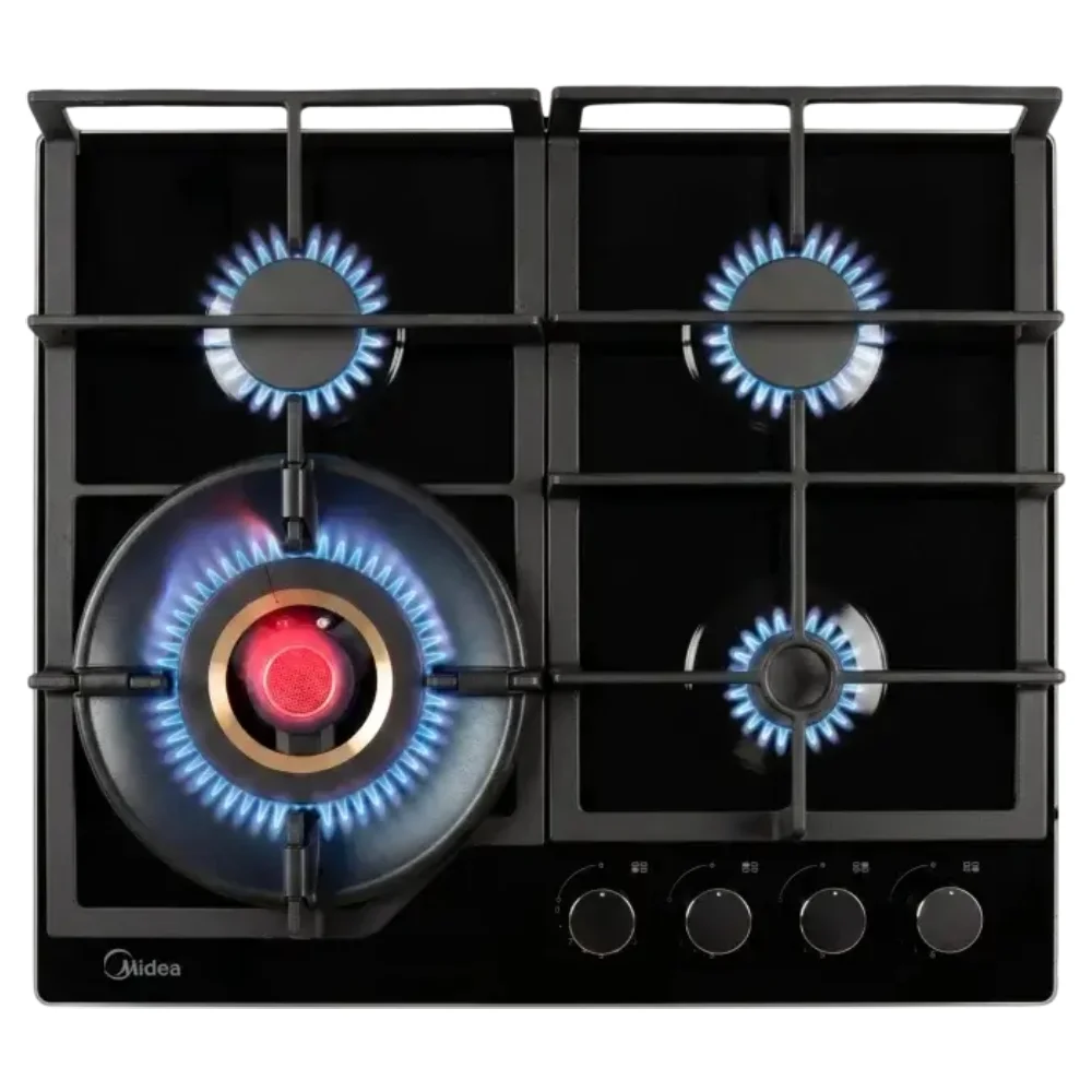 Газовая варочная панель Midea MG601V BG/(Easy Clean) Black